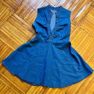 Sleeveless Stretchy Jean Dress